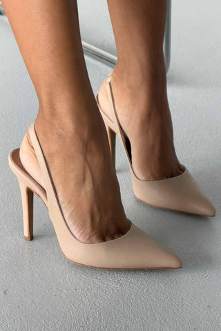 Monica İnce Topuk 10 Cm Nude Mat Stiletto