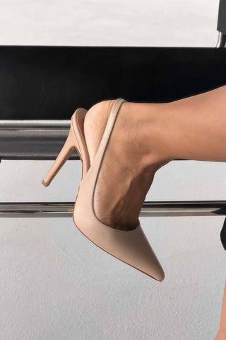 Monica İnce Topuk 10 Cm Nude Mat Stiletto