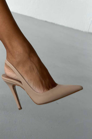 Monica İnce Topuk 10 Cm Nude Mat Stiletto