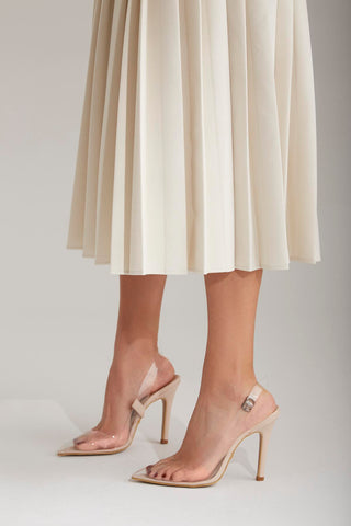 Monica İnce Topuk 10 Cm Ten Mat Stiletto