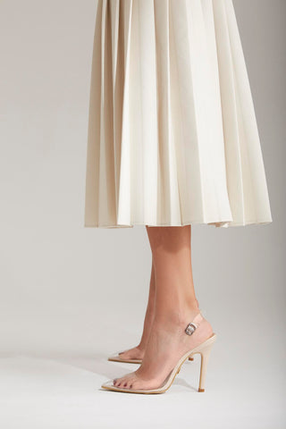 Monica İnce Topuk 10 Cm Ten Mat Stiletto
