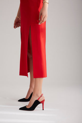 Robin İnce Topuk 8 Cm Kırmızı Stiletto