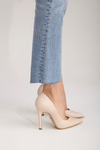 Sensual İnce Topuk 10 Cm Nude Mat Stiletto