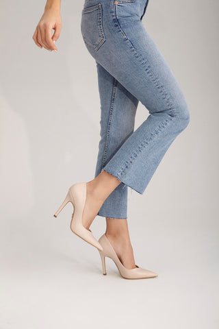 Sensual İnce Topuk 10 Cm Nude Mat Stiletto