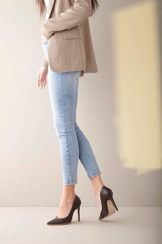 Sensual İnce Topuk 10 Cm Kahverengi Mat Stiletto