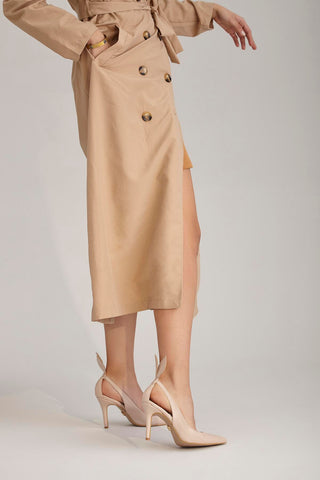 Thumper İnce Topuk 8 Cm Nude Mat Stiletto