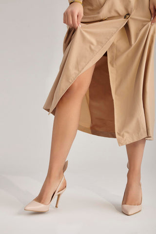 Thumper İnce Topuk 8 Cm Nude Mat Stiletto