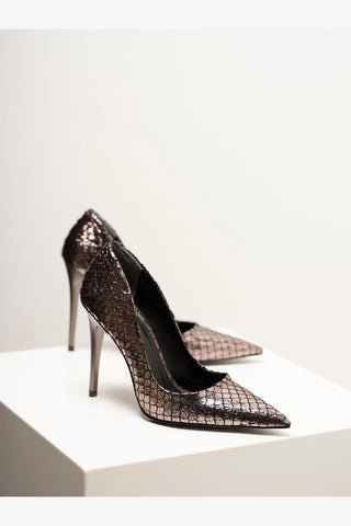 Akurra İnce Topuk 10 Cm Bronz Stiletto