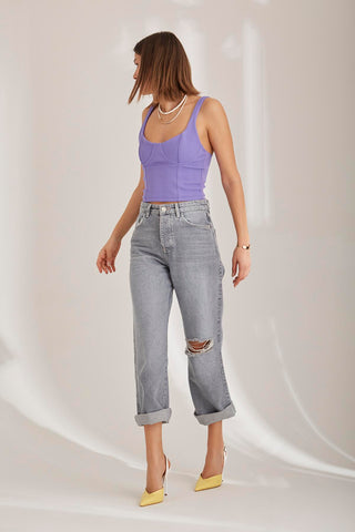 Henley İnce Topuk 10 Cm Sarı Beyaz Stiletto