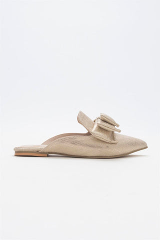 Summerchic Fiyonk Detaylı Krem Terlik