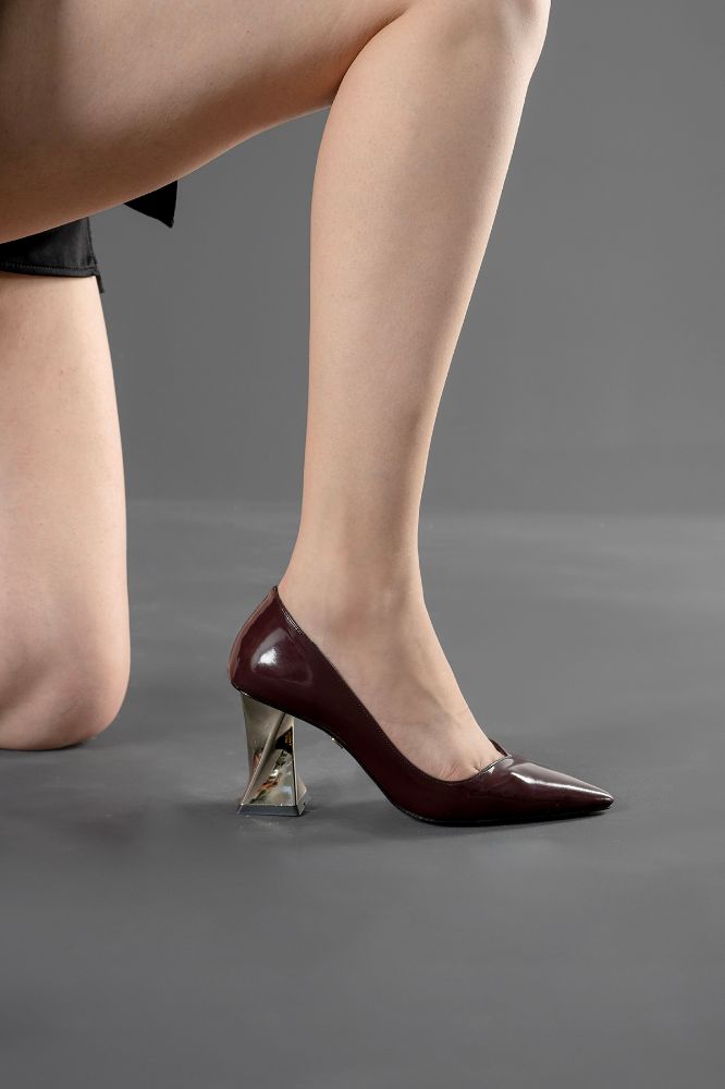 Empire Kalın Topuk 8 Cm Cherry Stiletto resmi